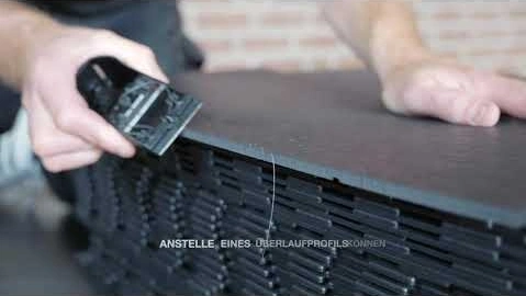 PVC Klickfliese Wasserdicht Schwarz